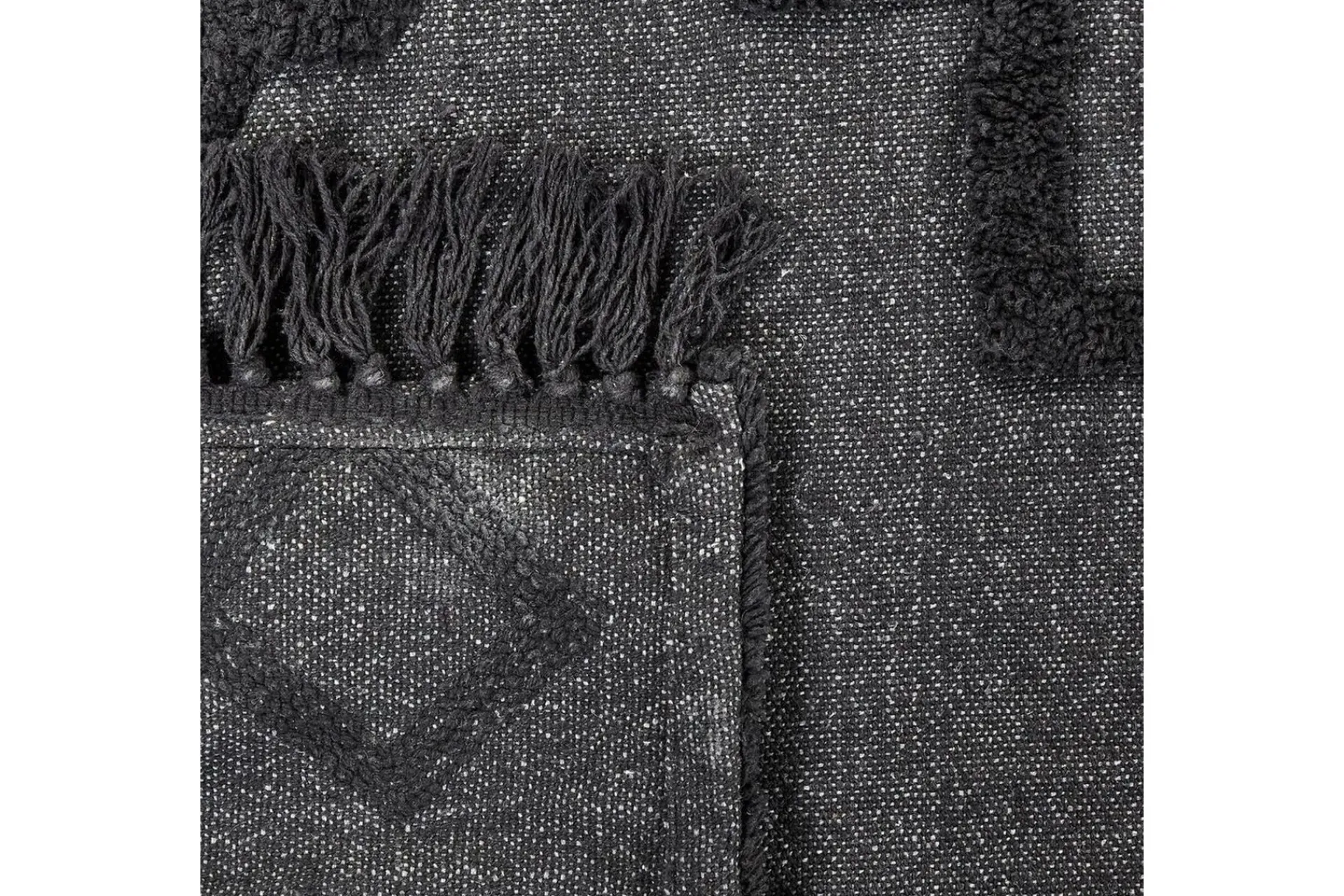 Tepper & Pledd-Pledd Chack Grå/svart, 220x240 cm Grey,Svart