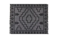 Tepper & Pledd-Pledd Chack Grå/svart, 220x240 cm Grey,Svart
