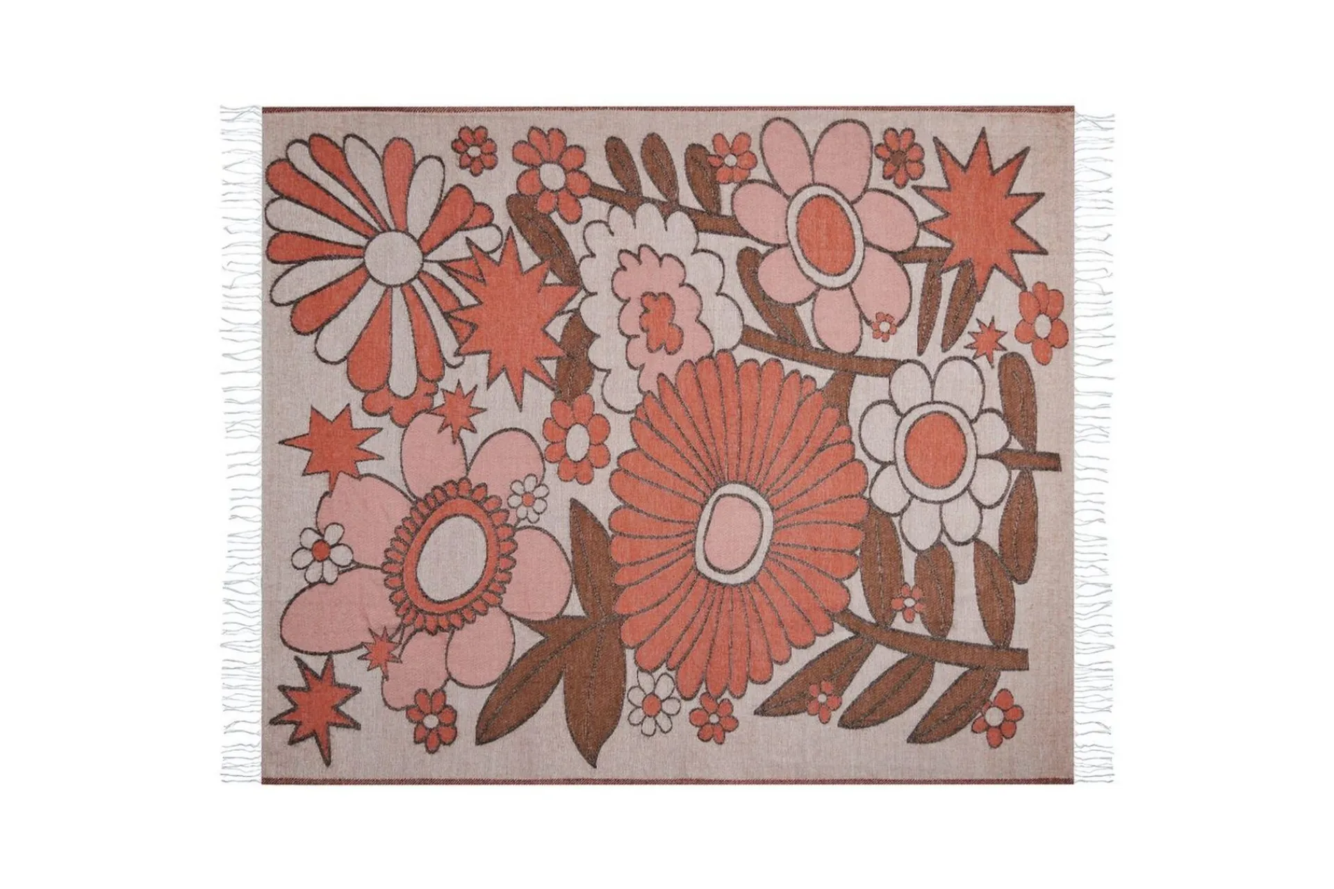 Tepper & Pledd-Pledd Darau Flerfarget,Brun,Beige,Lyserød