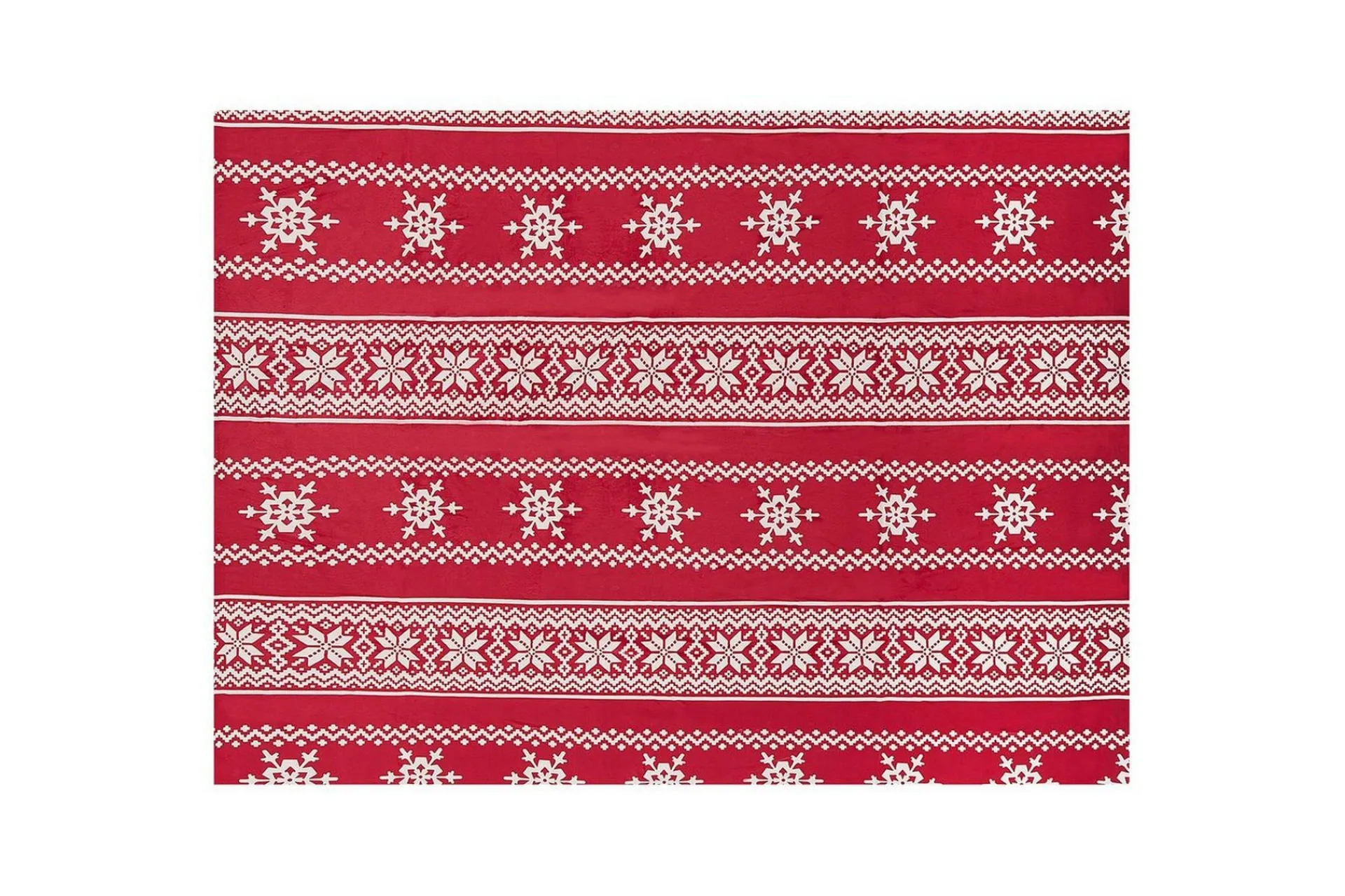 Tepper & Pledd|Julepynt & Juledekorasjon-Pledd Vantaa Rød,Hvit