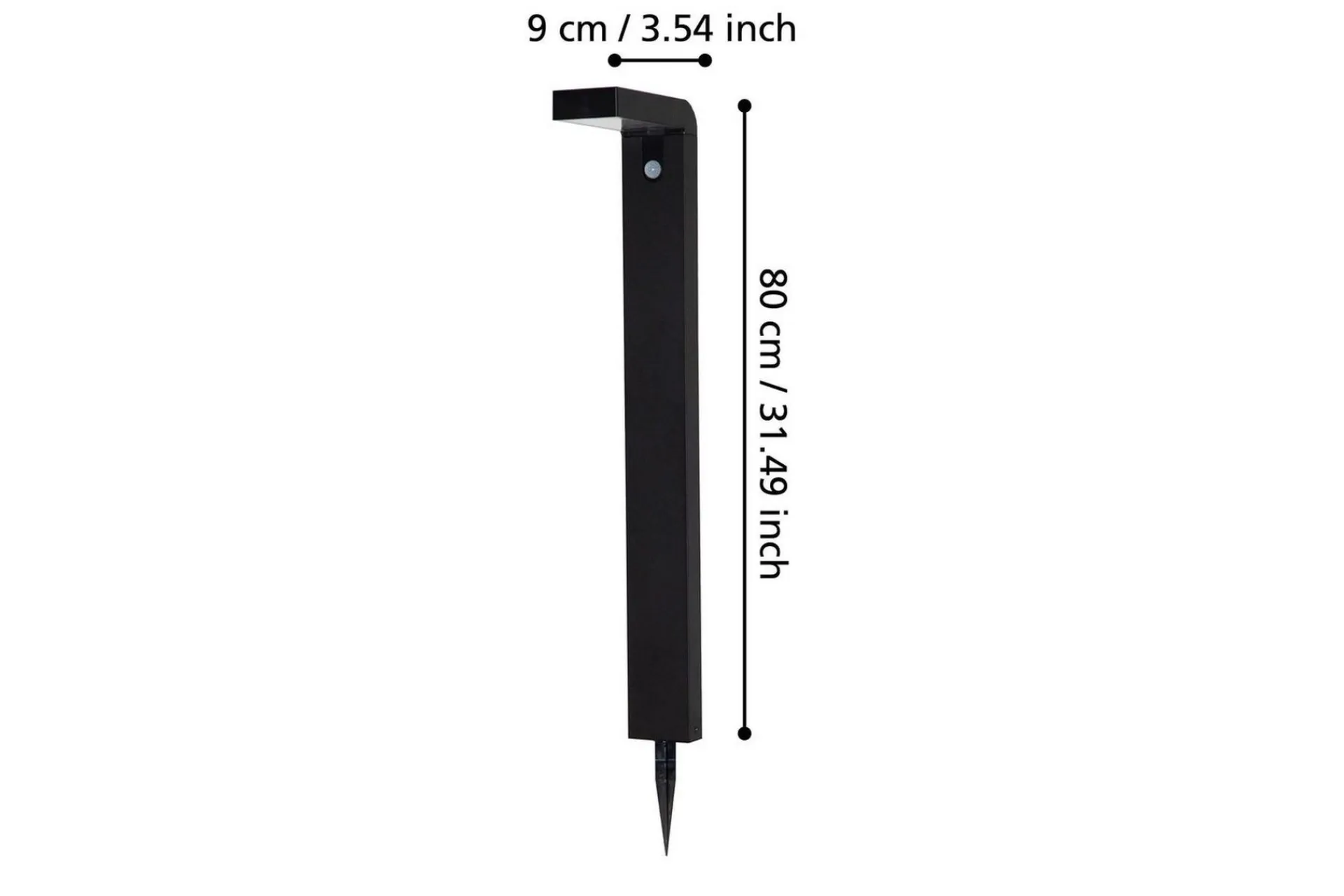 Eglo Solcelle Utelys & Solcellelamper-Pollerlampe Baracconi med Sensor Svart