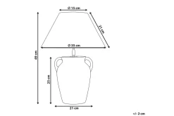 Nattbordslampe|Bordlampe-Ponze Bordlampe 49 cm E27 Grey