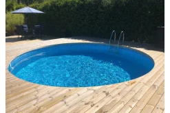 Planet Pool Pool over bakken stålveggbasseng Premium rund 4,2x1,2 m nedgravd L:Ca