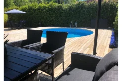 Planet Pool Basseng-Pool over bakken stålveggbasseng Premium rund 4,2x1,2 m nedgravd L:Bl Blå