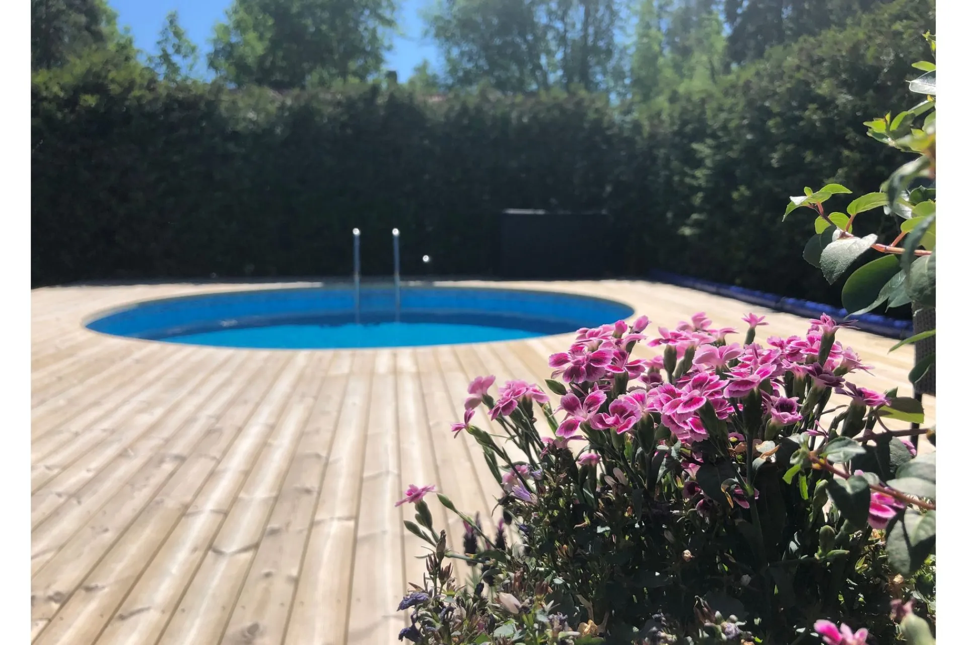 Planet Pool Basseng-Pool over bakken stålveggbasseng Premium rund 4,2x1,2 m nedgravd L:Bl Blå