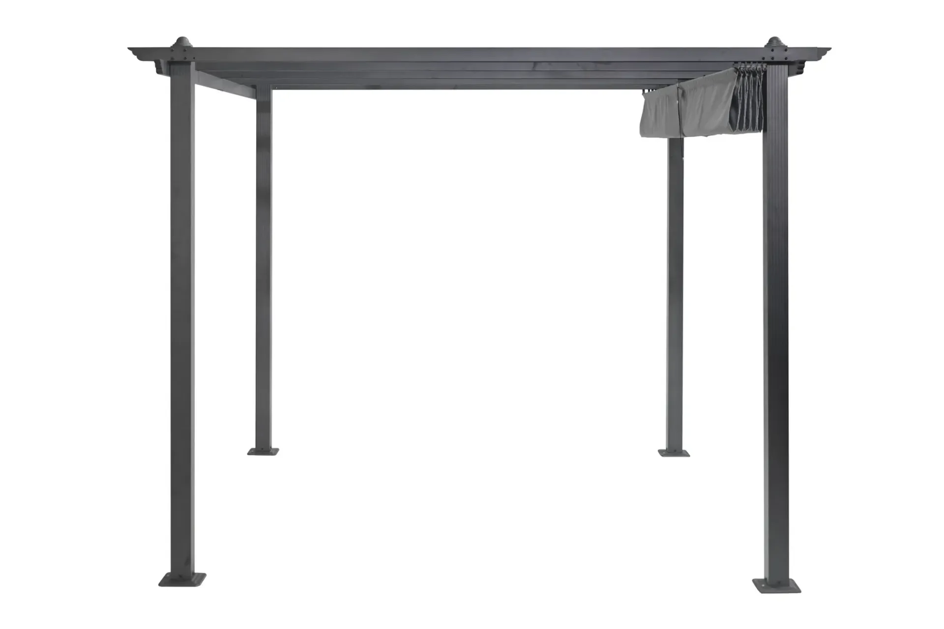 Comfort Garden Markiser|Paviljonger-Porto pergola 3x3 m i aluminium med tak for solskjerming Mørkgrå