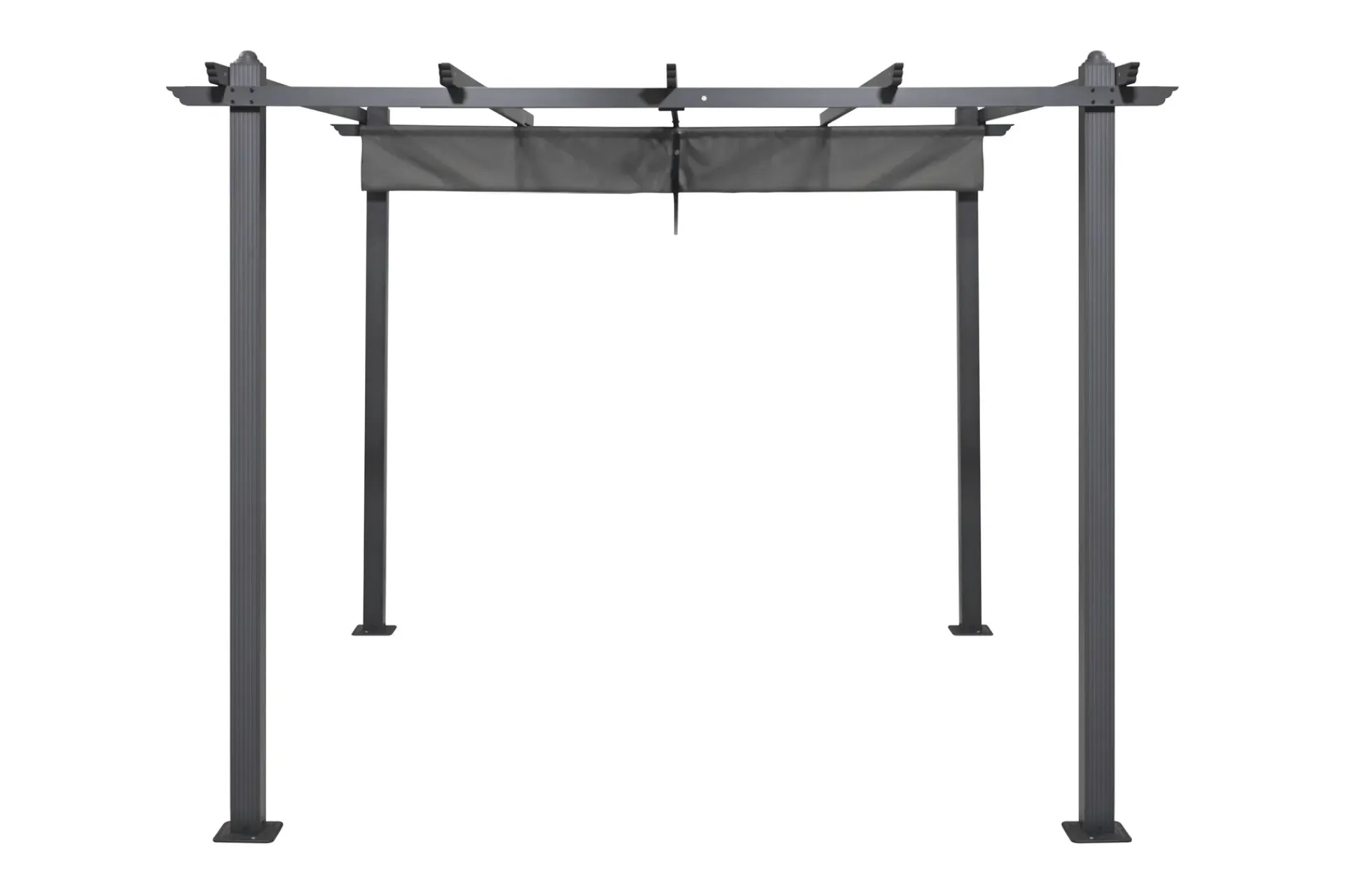 Comfort Garden Markiser|Paviljonger-Porto pergola 3x3 m i aluminium med tak for solskjerming Mørkgrå