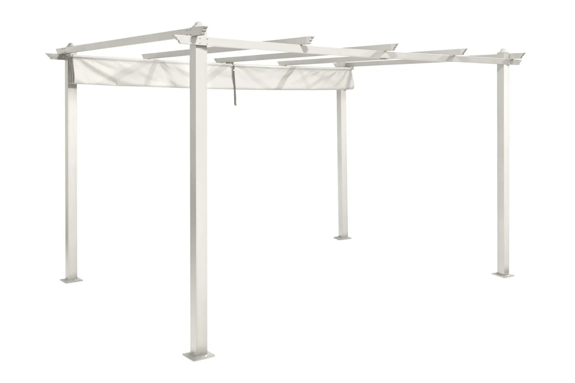 Comfort Garden Markiser|Paviljonger-Porto stor pergola 4x3 m i aluminium med tak Hvit
