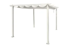 Comfort Garden Markiser|Paviljonger-Porto stor pergola 4x3 m i aluminium med tak Hvit