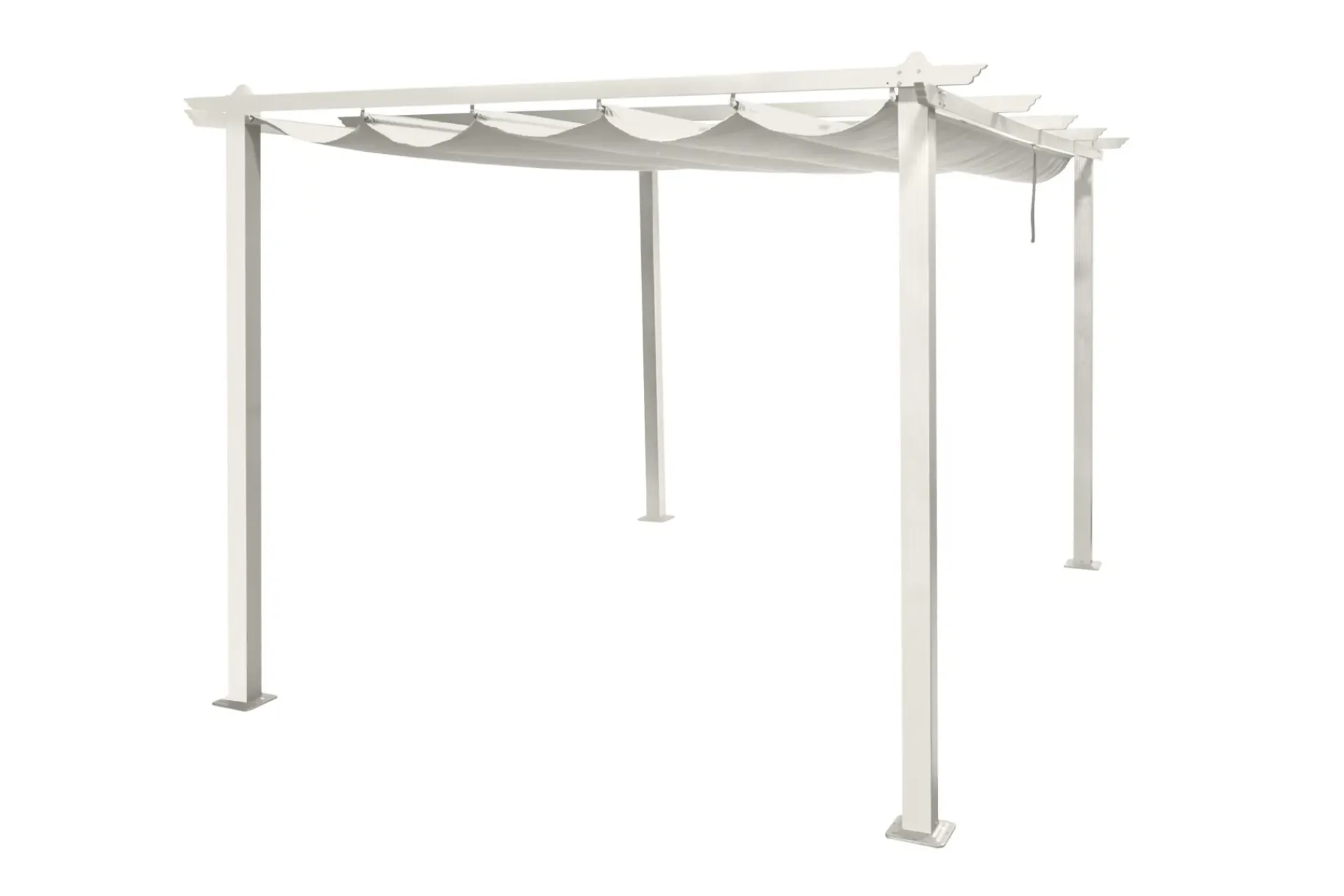 Comfort Garden Markiser|Paviljonger-Porto stor pergola 4x3 m i aluminium med tak Hvit