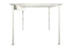 Comfort Garden Markiser|Paviljonger-Porto stor pergola 4x3 m i aluminium med tak Hvit