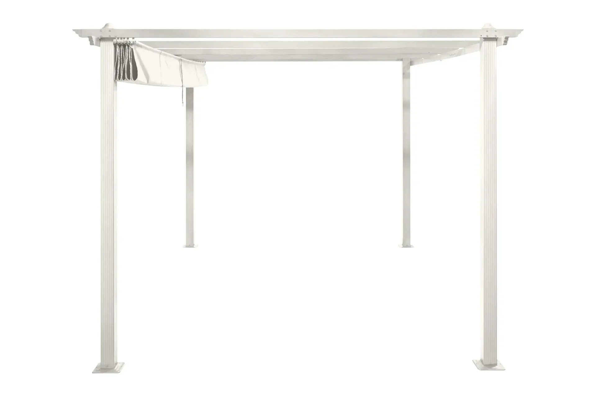 Comfort Garden Markiser|Paviljonger-Porto stor pergola 4x3 m i aluminium med tak Hvit