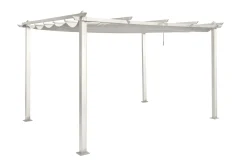 Comfort Garden Markiser|Paviljonger-Porto stor pergola 4x3 m i aluminium med tak Hvit