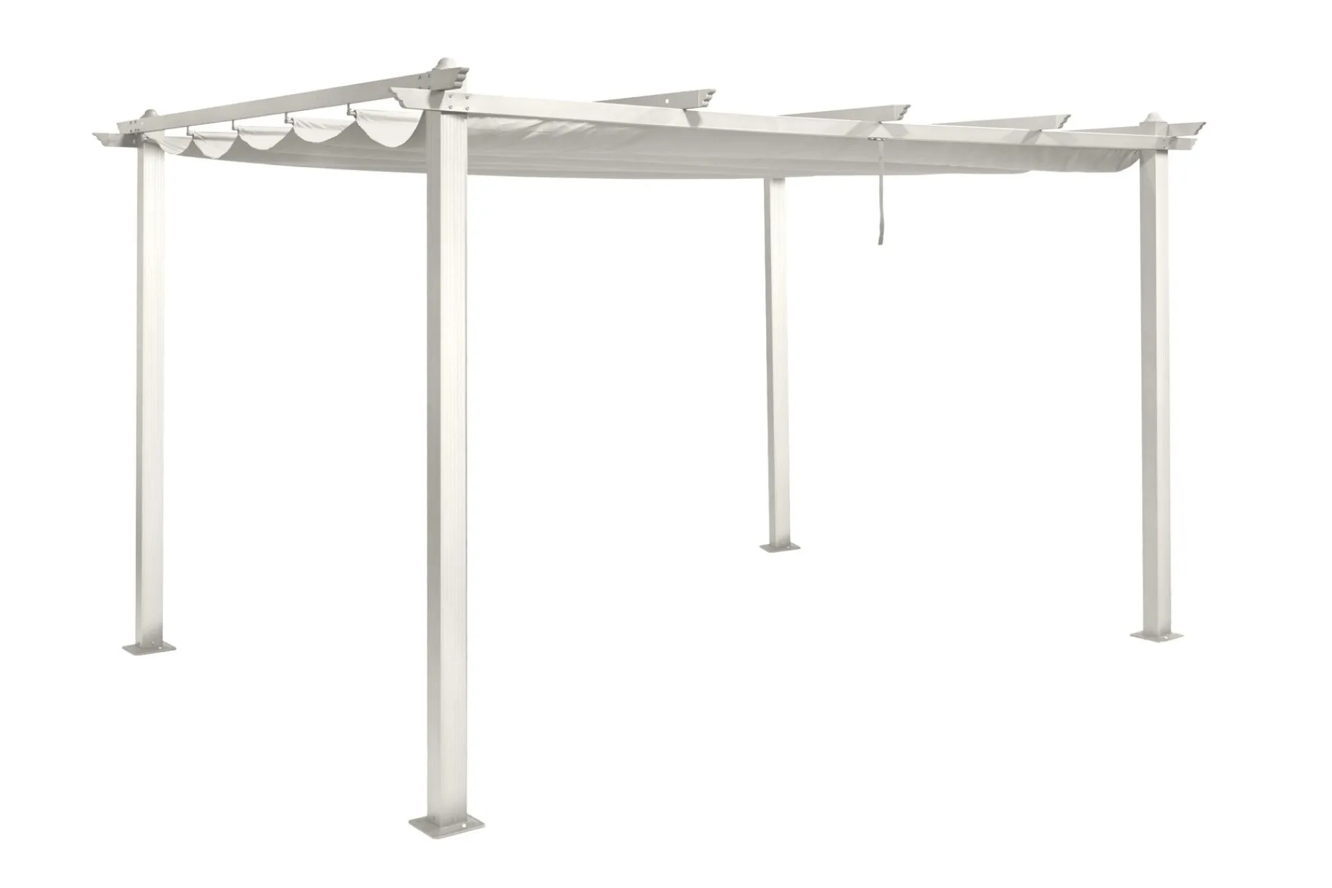 Comfort Garden Markiser|Paviljonger-Porto stor pergola 4x3 m i aluminium med tak Hvit