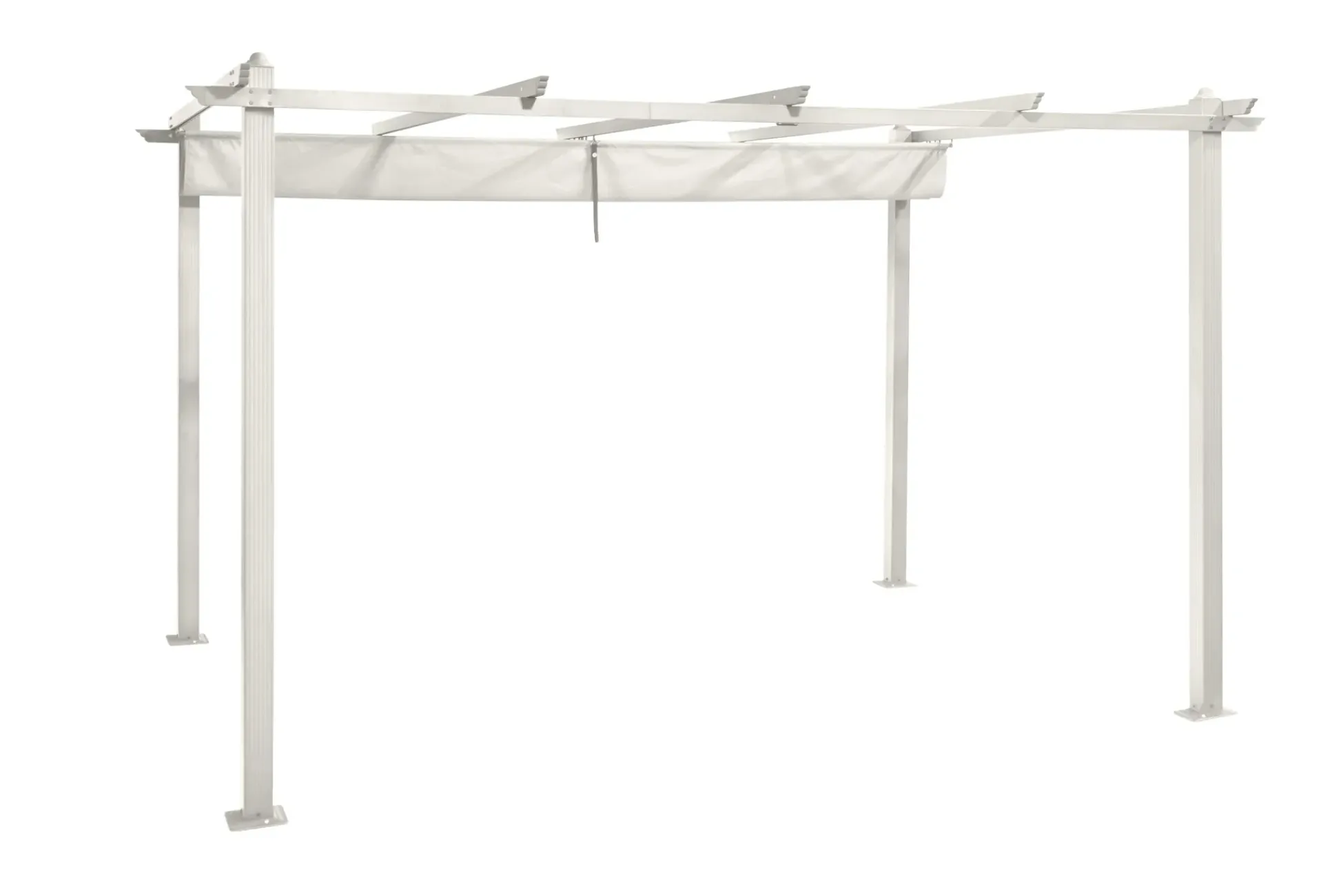 Comfort Garden Markiser|Paviljonger-Porto stor pergola 4x3 m i aluminium med tak Hvit