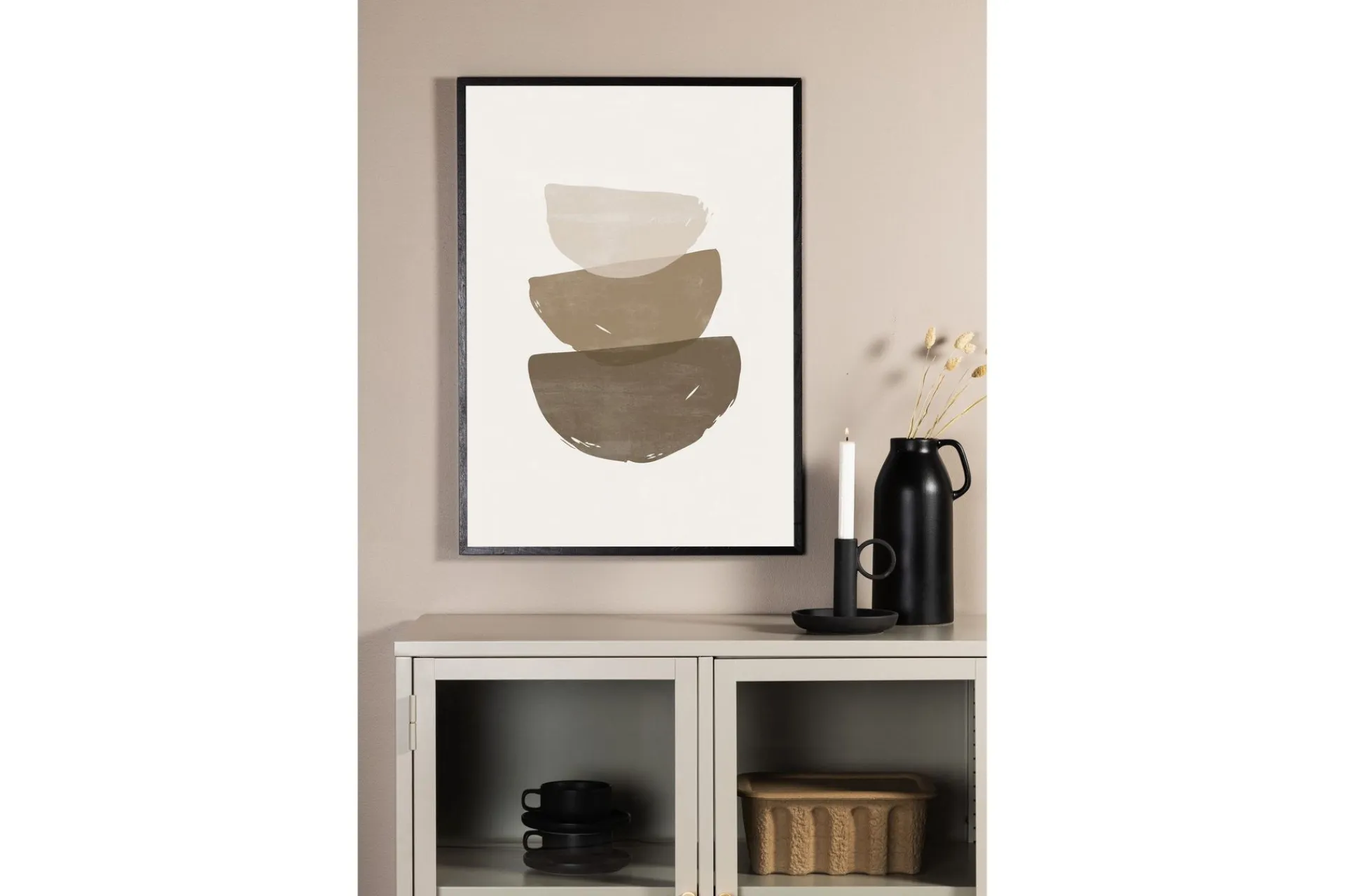 Venture Home Posters|Posters-Poster Brush strokes 21x30 cm Beige