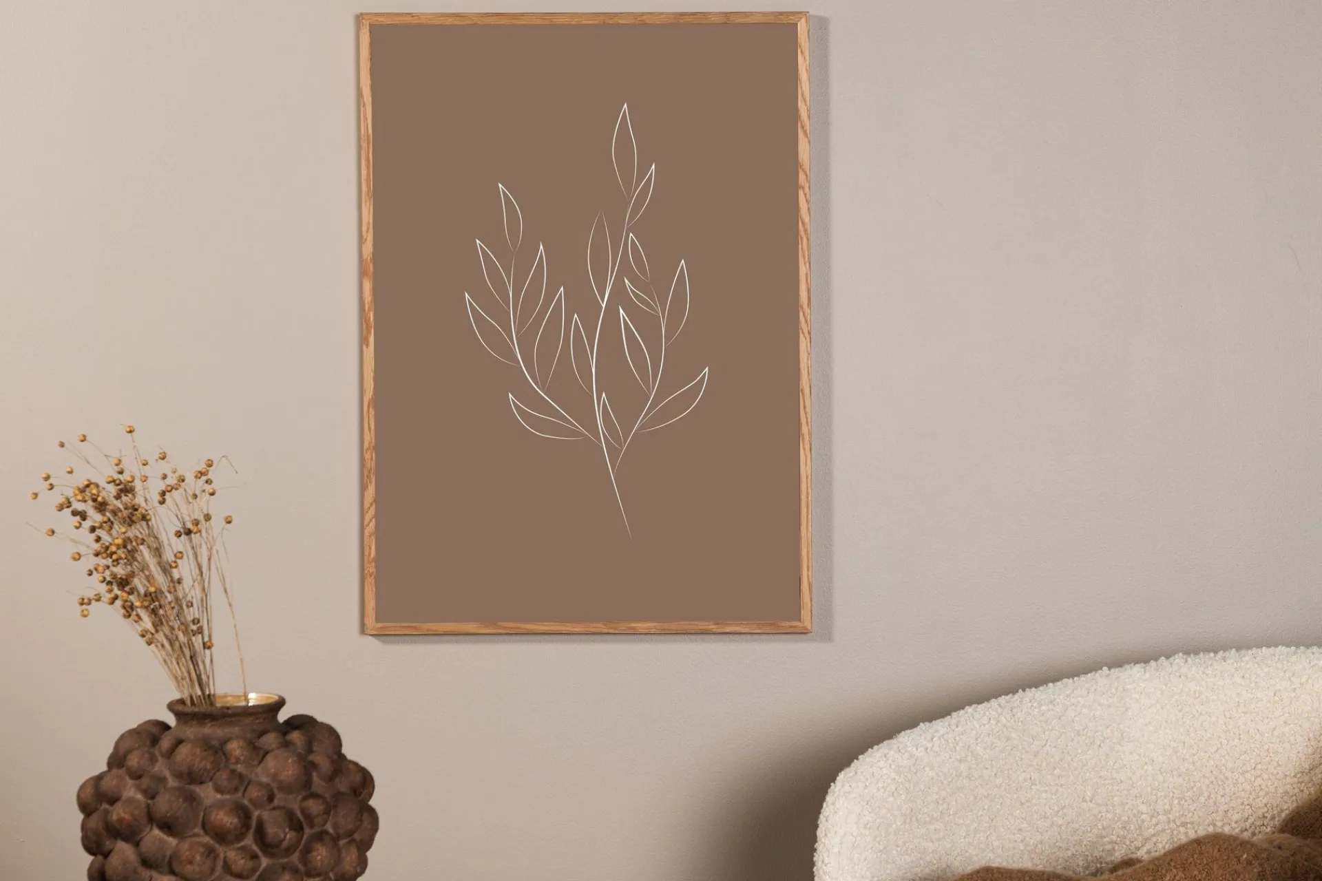 Venture Home Poster Drawed leaf 30x40 cm