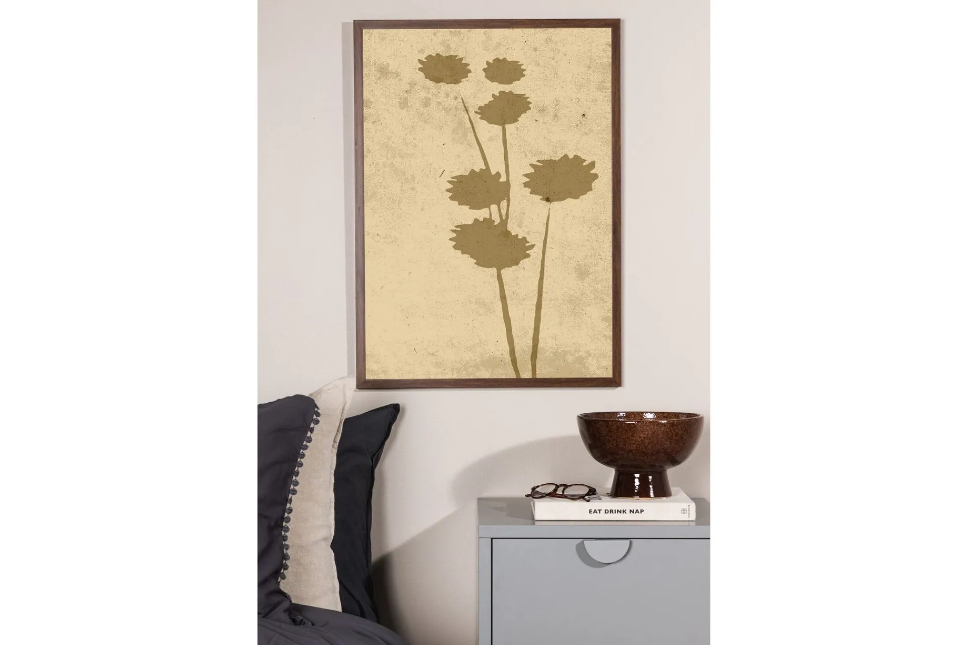 Venture Home Posters|Posters-Poster Flower art 30x40 cm Beige