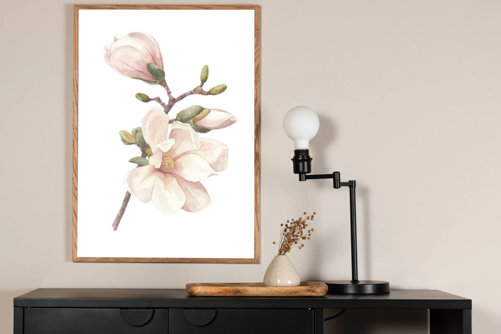 Venture Home Posters|Posters-Poster Hand made 21x30 cm Rosa/Hvit