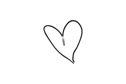 Venture Home Posters|Posters-Poster Heart 50x70 cm Svart/Hvit