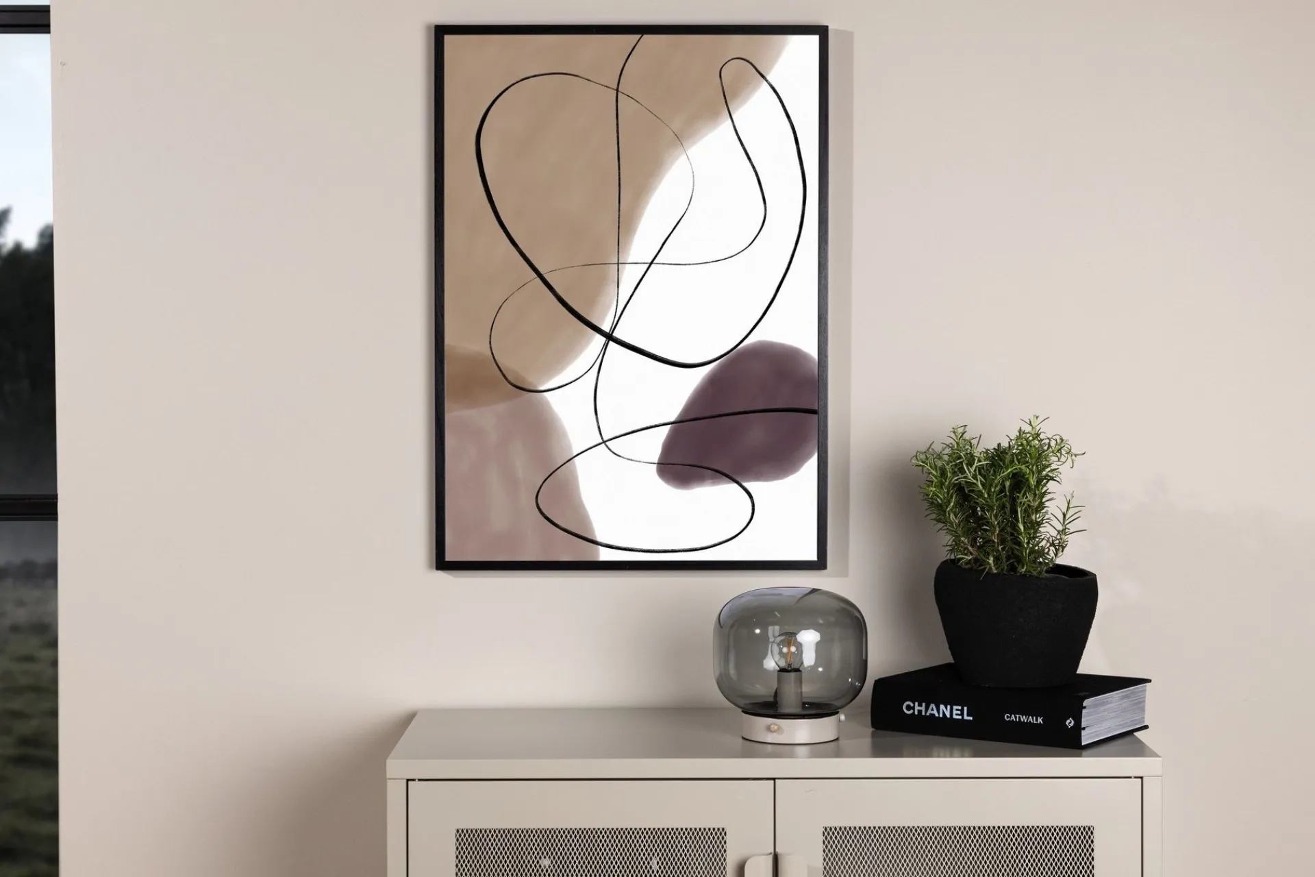 Venture Home Posters|Posters-Poster Lines 50x70 cm Beige