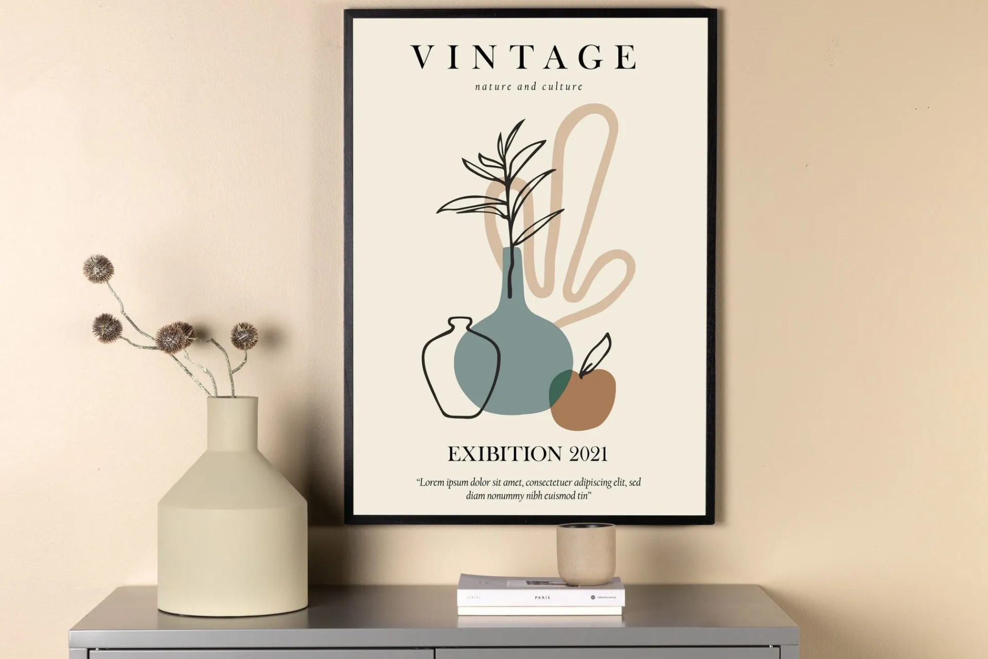 Venture Home Posters|Posters-Poster Vintage 70x100 cm Beige