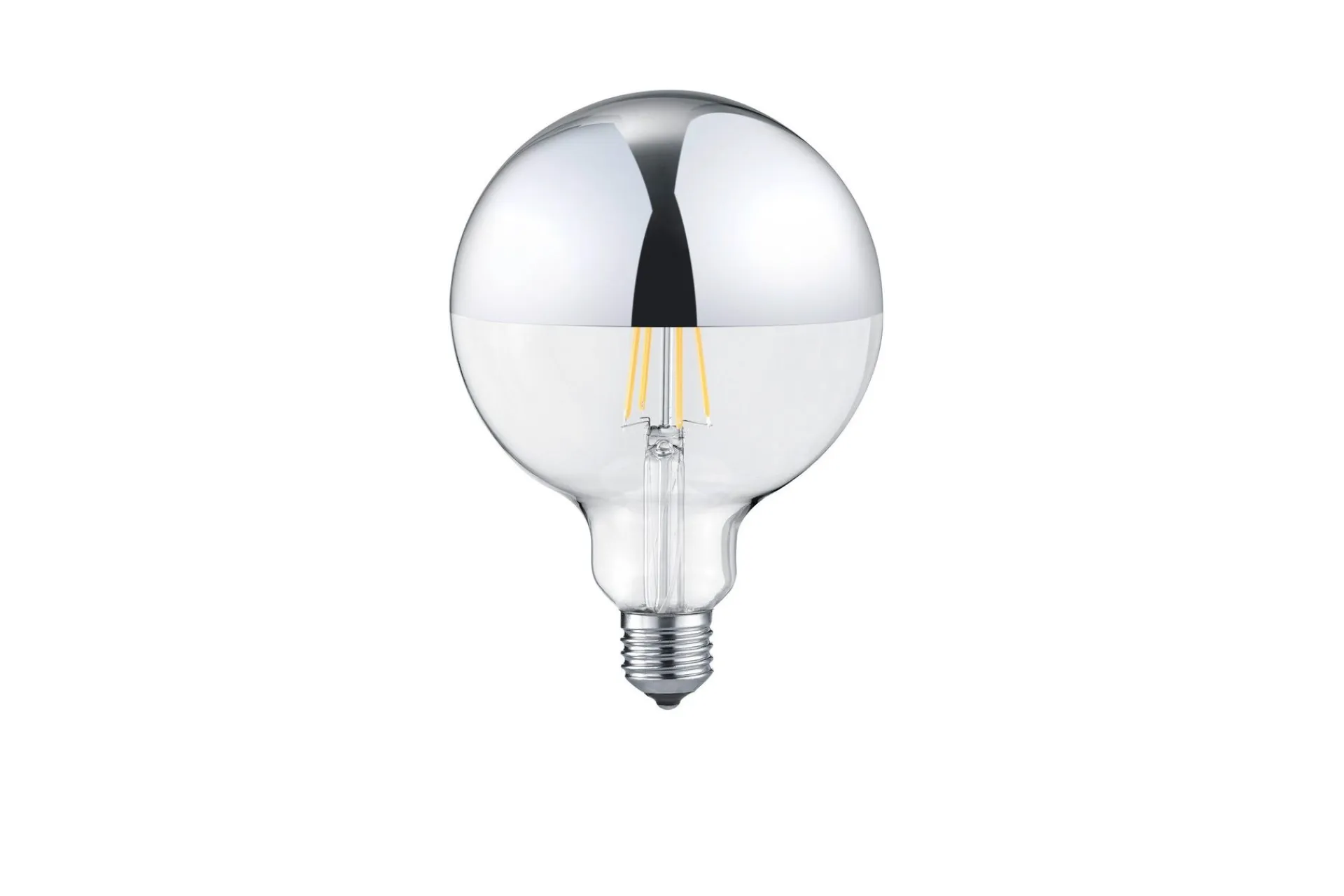 Trio Lighting Led-Belysning|Lyspærer-Pääpeili Lamppu Filament Globe 7W 680 Lm 2700K LED E27 Chrome Krom