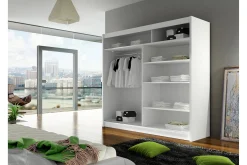 Scandinavian Choice Prag Garderobe 180 cm Skyvedører Delt Speil