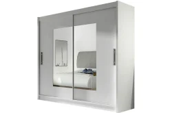 Scandinavian Choice Prag Garderobe med Skyvedører Smal Firkantet Speil 180 cm