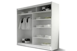 Garderober & Garderobesystem|Knaggerekke-Prag Garderobeskap med Speil 180x215 cm Svart