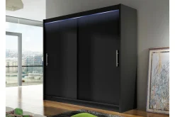 Garderober & Garderobesystem-Prag Garderobeskap 180x215 cm Svart