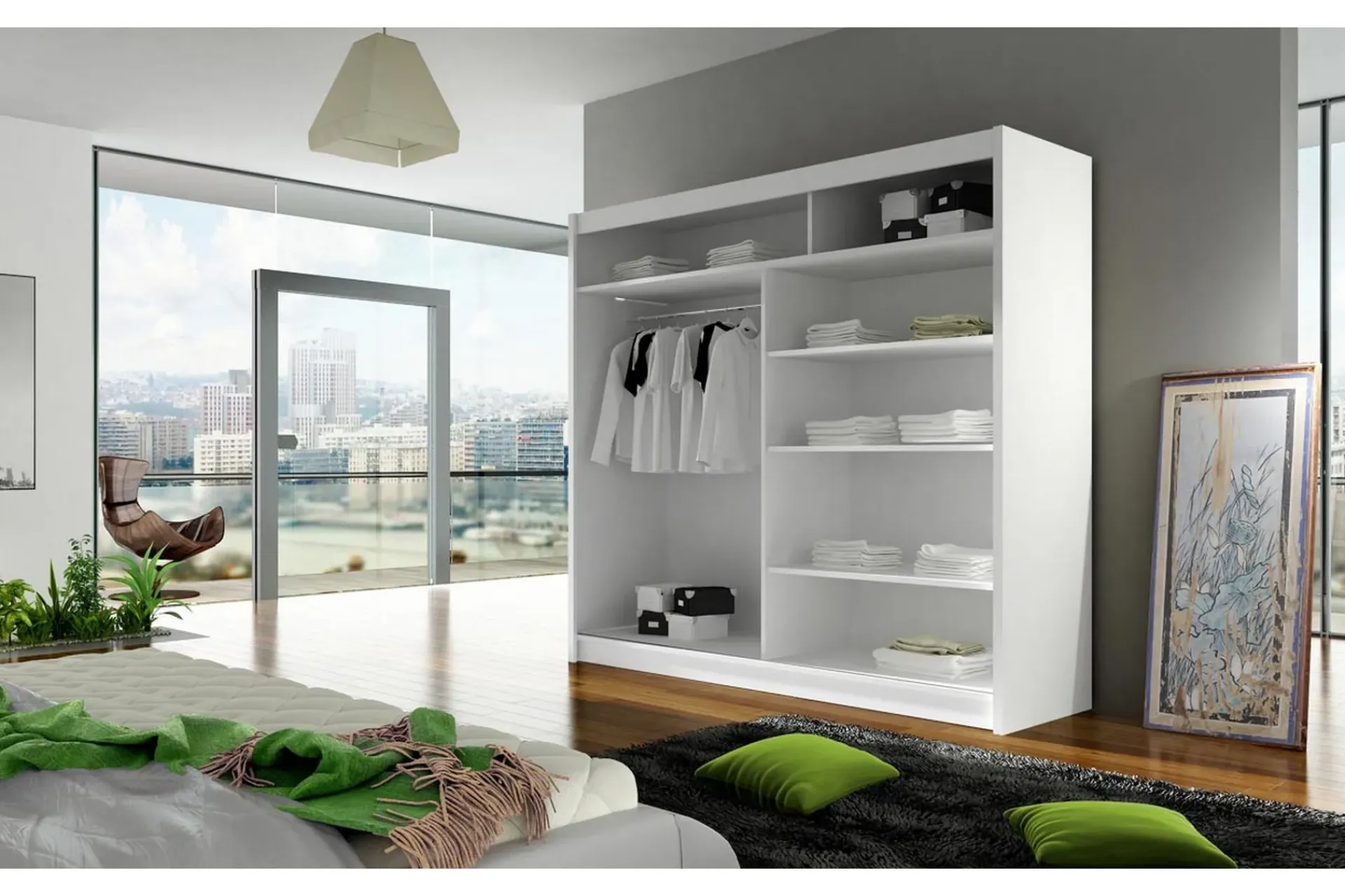 Scandinavian Choice Prag Garderobe Skyvedører med Speil