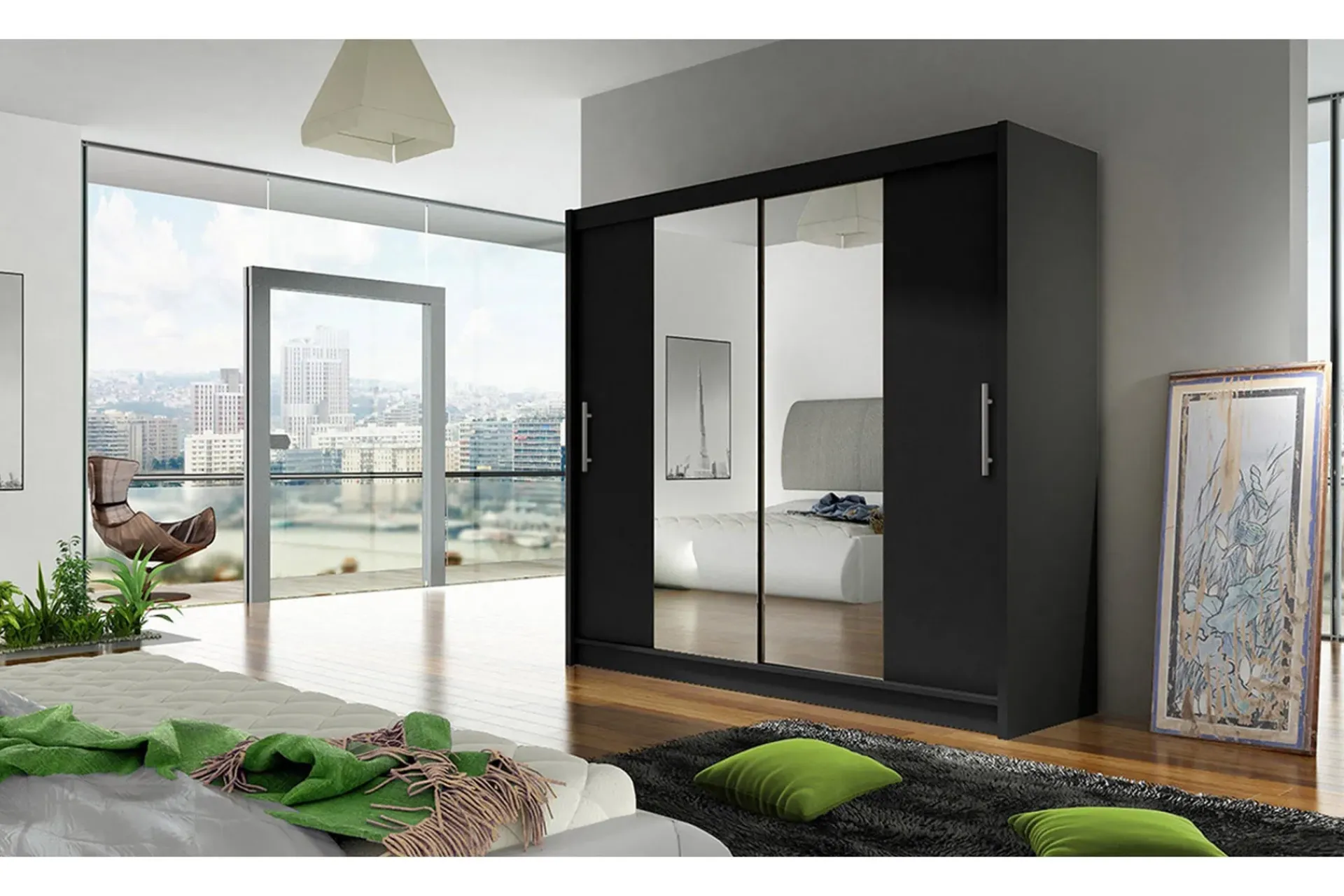 Scandinavian Choice Prag Garderobe Skyvedører med Speil
