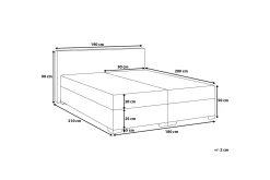 Bedly Sengeramme & Sengestamme-President Dobbeltseng 180 | 200 cm Hvit