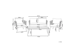 Veranda & Terrasse|Loungesett-Preveza Loungegruppe 120 cm Grey