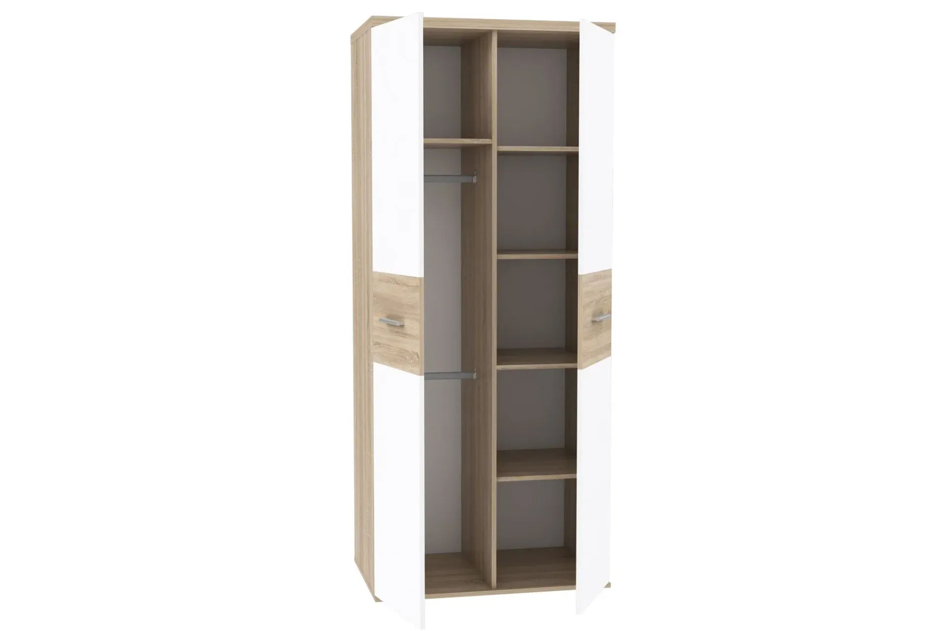 Garderober & Garderobesystem-Priesmeyer Garderobe 80x189 cm Brun/Hvit