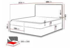 Sengeramme & Sengestamme-Pries Sengeramme 200x200 cm Beige