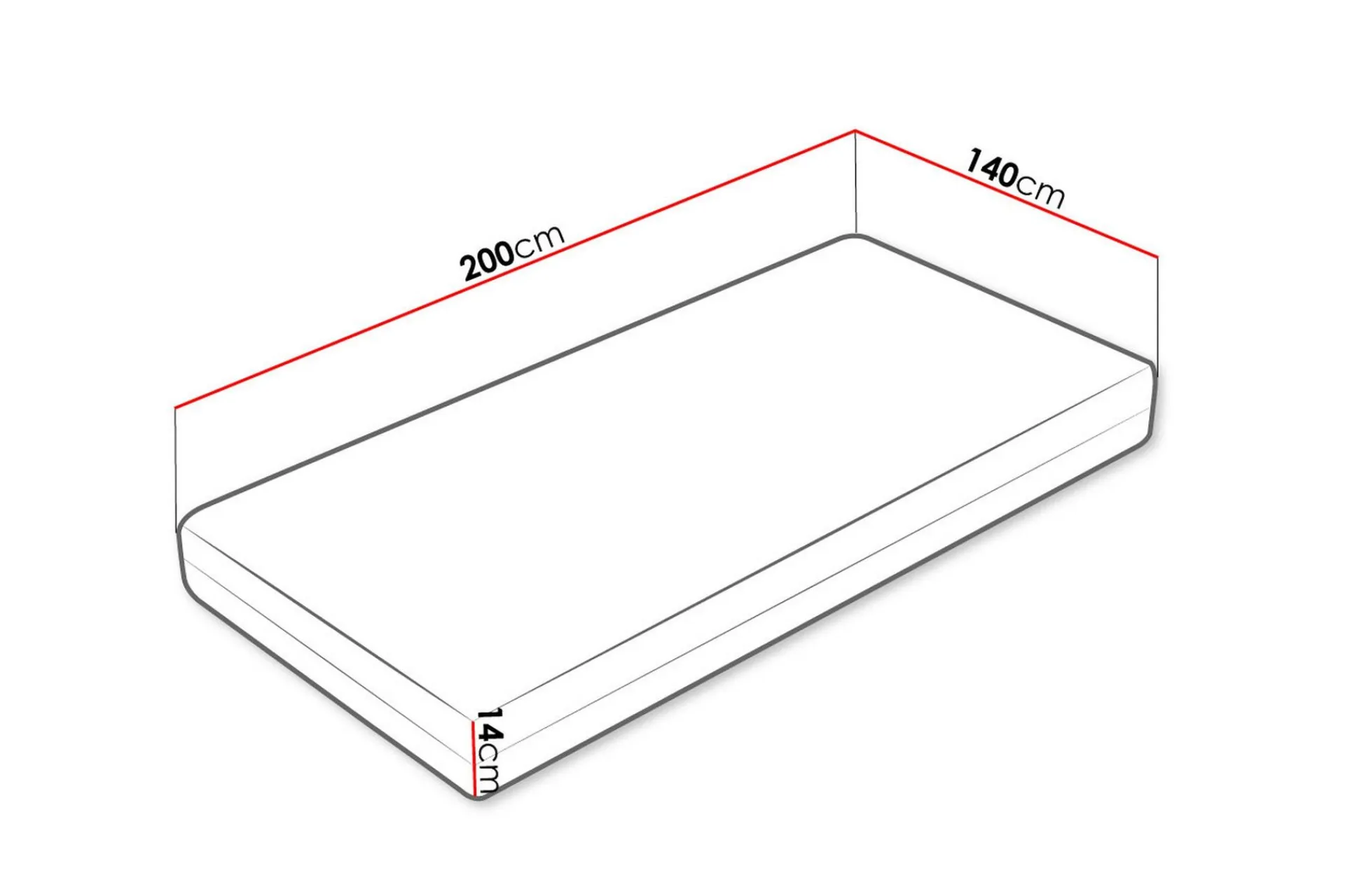 Madrasser-Profi Madrass 140x200 cm Hvit
