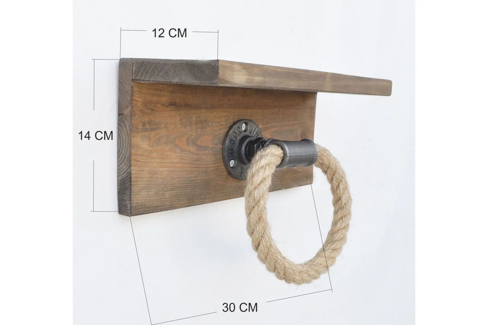 Vegghylle-Pukkuri Veggoppheng 30 cm Brun