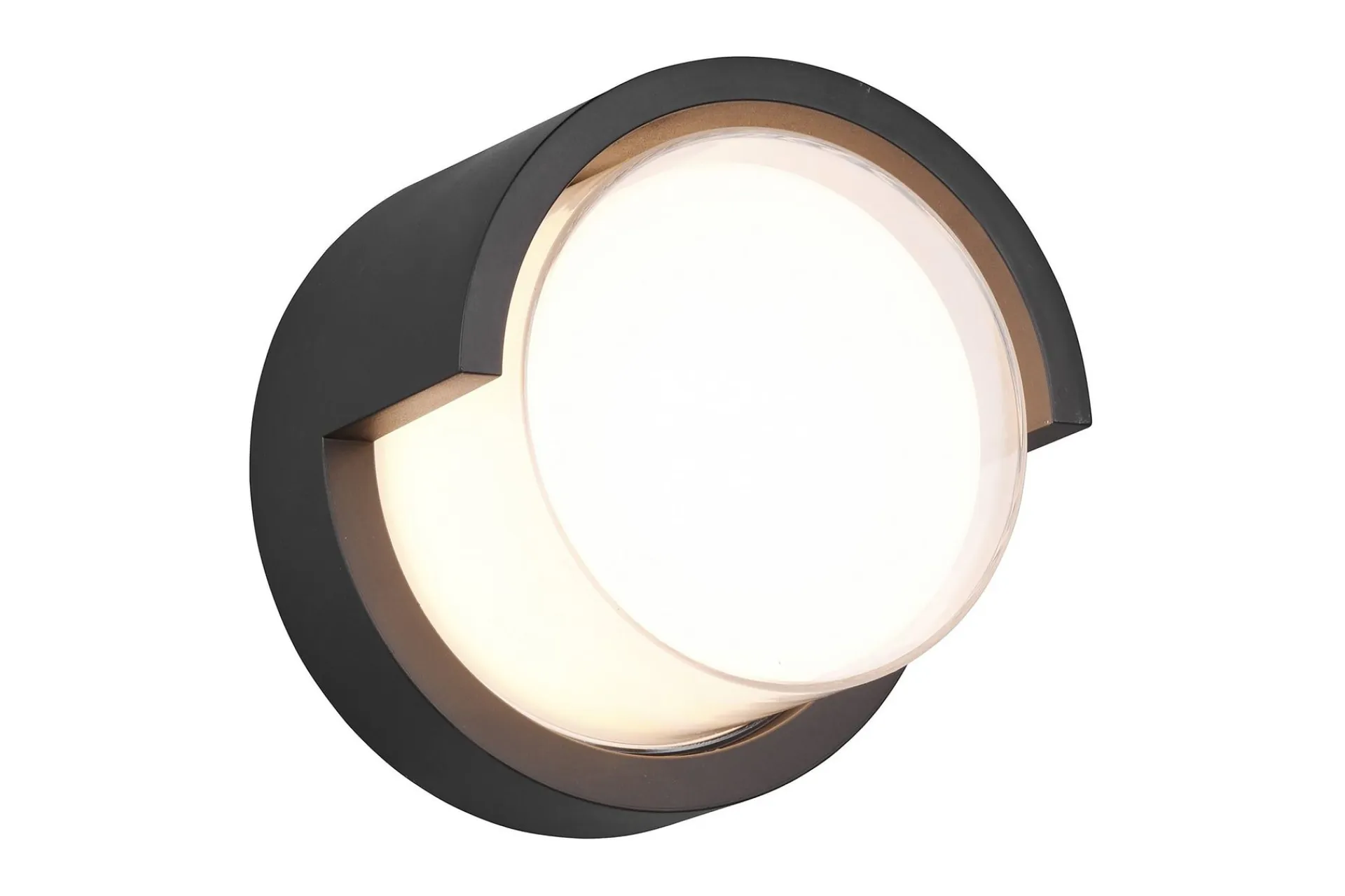 Trio Lighting Entré|Fasadebelysning-Puno LED-Vegglampe Pyöreä Mattsvart Matt svart