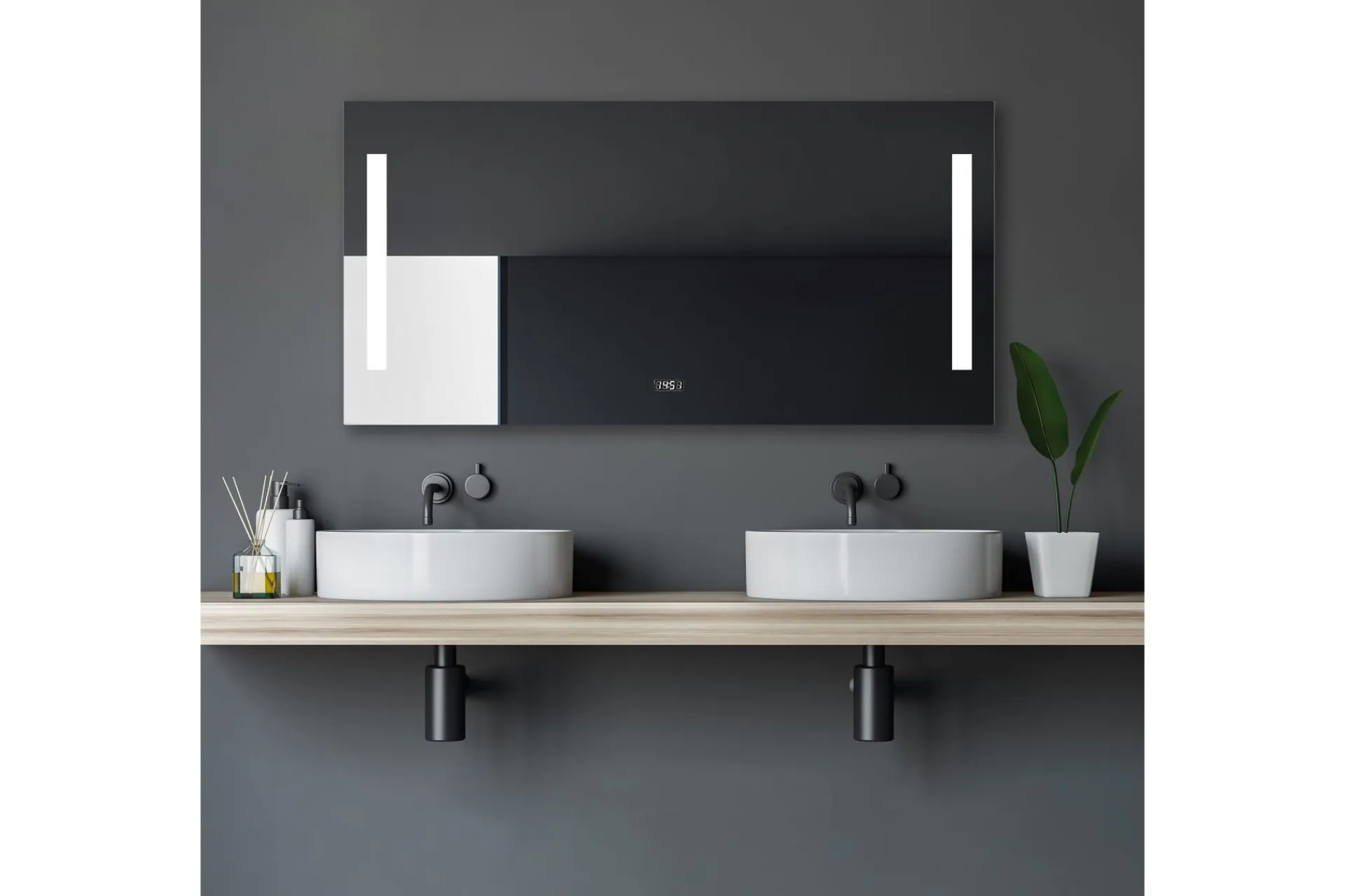 Purnuvara Baderomsspeil 60 cm LED-Lys