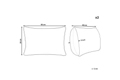 Hagepute|Hagepute-Pynteputer Douris sett med 2 30x60 cm Beige,Hvit