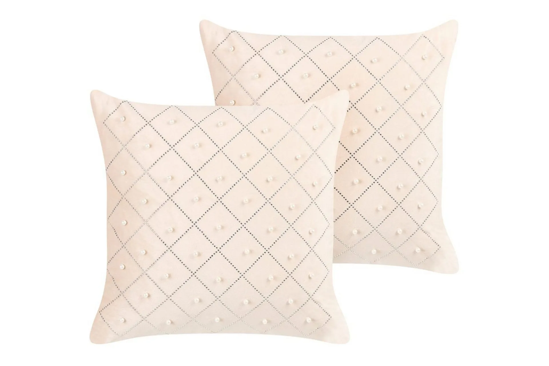 Pynteputer Yarrow sett med 2 Beige/Sølv