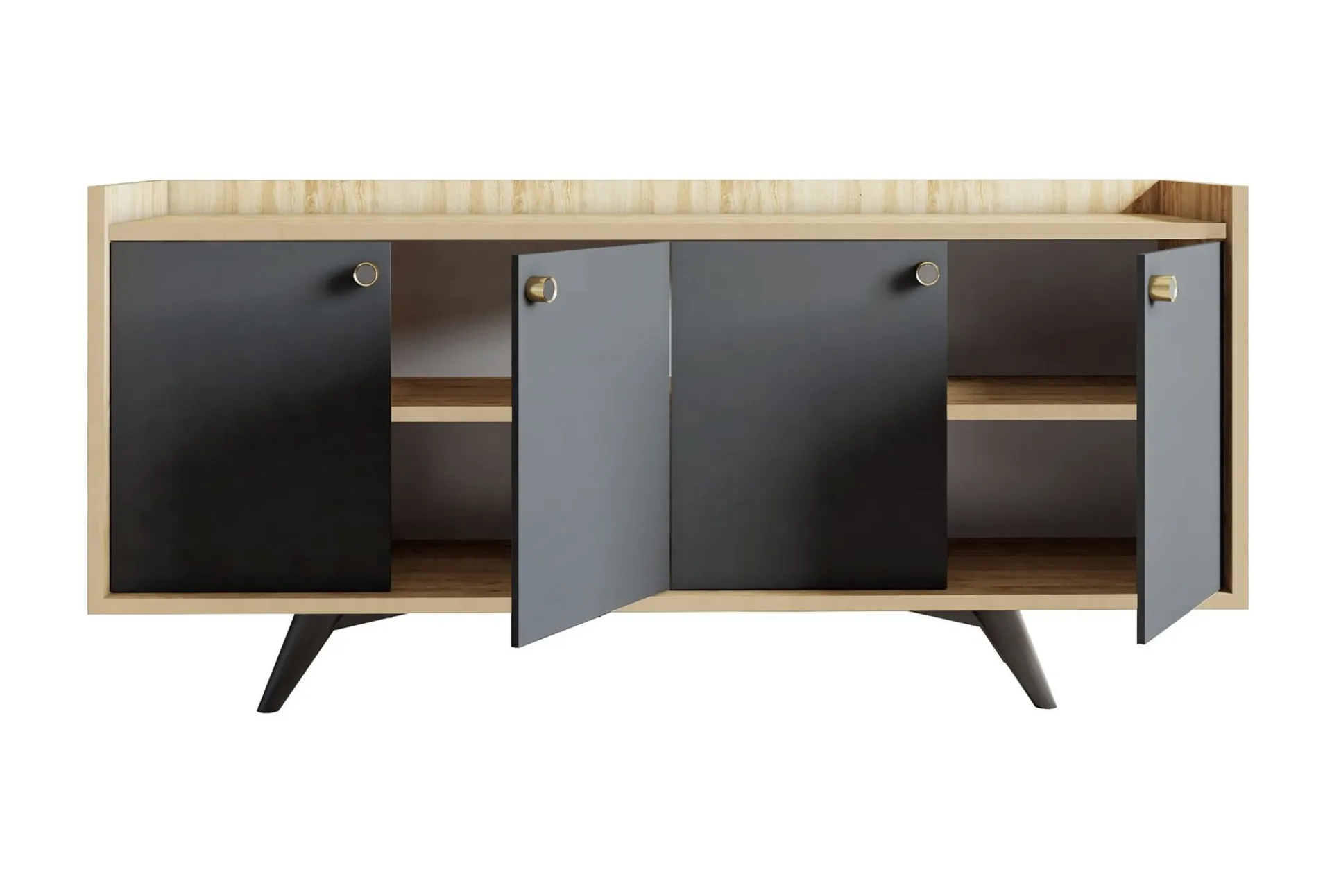 Gangbord|Avlastningsbord-Qeleddun Avlastningsbord 150 cm Natur,Antracit