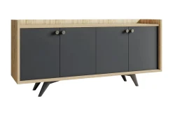 Gangbord|Avlastningsbord-Qeleddun Avlastningsbord 150 cm Natur,Antracit