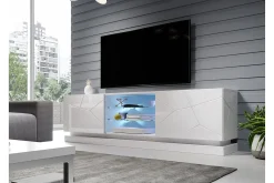 Tv-Benk & Mediabenk-Qiu TV-benk 200 cm Hvit