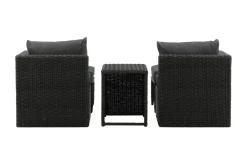 Venture Home Cafesett|Balkonggrupper-Quad Balkonggruppe 2-seters Svart