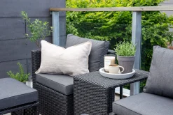 Venture Home Cafesett|Balkonggrupper-Quad Balkonggruppe 2-seters Svart