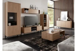 Scandinavian Choice Møbelsett Til Stue-Querty Stuesett LED-belysning 7 Deler Hvit LED tre