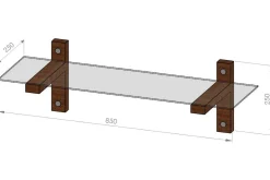 Vegghylle-Quezad Vegghylle 85 cm Valnöt